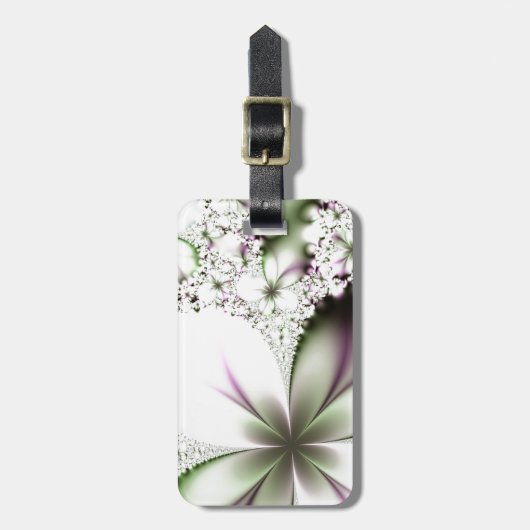 Floral Fractal Art Bagagelabel (Voorkant verticaal)