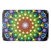 Floral Fractal Art gedateerd Retro Mandala Badmat (Voorkant)