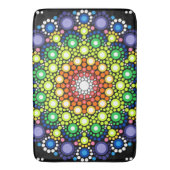 Floral Fractal Art gedateerd Retro Mandala Badmat (Voorkant Verticaal)