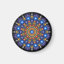 Floral Fractal Art gedateerd Retro Mandala