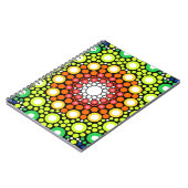 Floral Fractal Art gedateerd Retro Mandala Notitieboek (Linkerzijde)