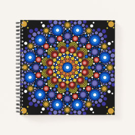 Floral Fractal Art gedateerd Retro Mandala Notitieboek
