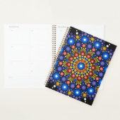 Floral Fractal Art gedateerd Retro Mandala Planner (Display)