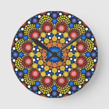 Floral Fractal Art gedateerd Retro Mandala