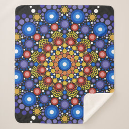 Floral Fractal Art gedateerd Retro Mandala Sherpa Deken