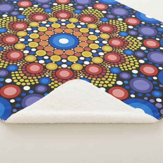 Floral Fractal Art gedateerd Retro Mandala Sherpa Deken (3/4)