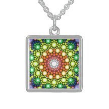 Floral Fractal Art gedateerd Retro Mandala