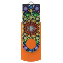 Floral Fractal Art gedateerd Retro Mandala