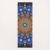 Floral Fractal Art gedateerd Retro Mandala Yogamat (Voorkant)
