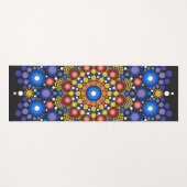 Floral Fractal Art gedateerd Retro Mandala Yogamat (Voorkant (horizontaal))