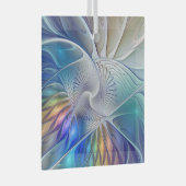 Floral Fractal Art, kleurrijke Abstracte ventilato Glas Ornament (Voorkant Rechts)