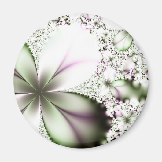 Floral Fractal Art Magneet (Voorkant)