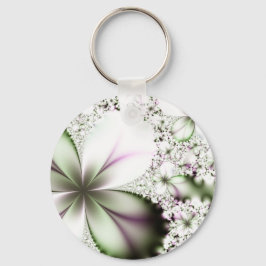 Floral Fractal Art Sleutelhanger