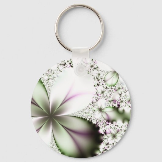 Floral Fractal Art Sleutelhanger (Voorkant)