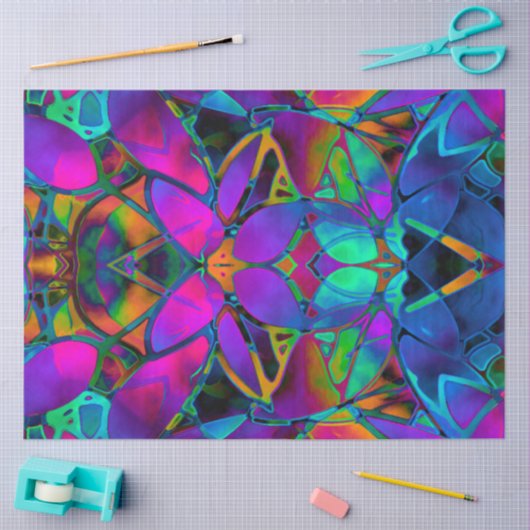 Floral fractal Art Tissuepapier (Craft)