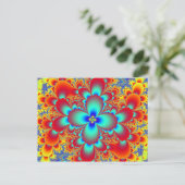 Floral Fractal Briefkaart (Staand voorkant)