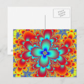 Floral Fractal Briefkaart (Voorkant / Achterkant)