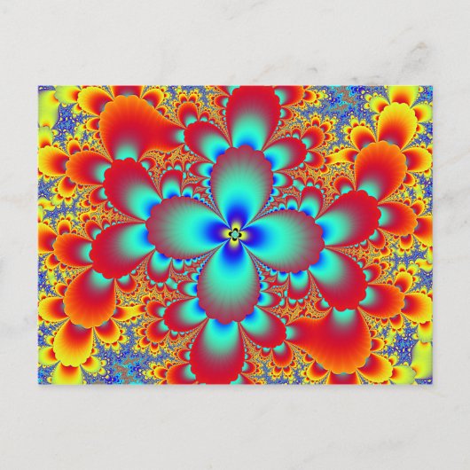 Floral Fractal Briefkaart (Voorkant)
