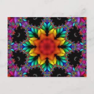 Floral Fractal Briefkaart