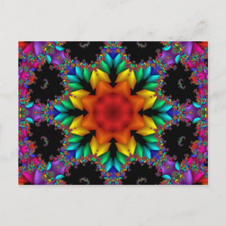 Floral Fractal Briefkaart