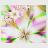 Floral fractal cadeaupapier (Vlak)