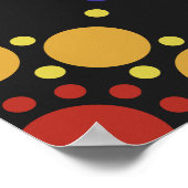 Floral Fractal Dotted Retro Mandala Poster (Hoek)