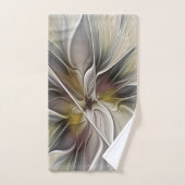 Floral Fractal, Fantasevloer met grondkleuren Bad Handdoek (Handdoek)