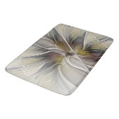 Floral Fractal, Fantasevloer met grondkleuren Badmat (Gekanteld)