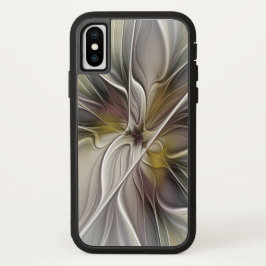 Floral Fractal, Fantasevloer met grondkleuren iPhone 13 Hoesje