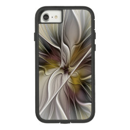 Floral Fractal, Fantasevloer met grondkleuren iPhone 13 Hoesje