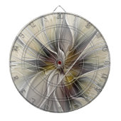 Floral Fractal, Fantasevloer met grondkleuren Dartbord (Voorkant)