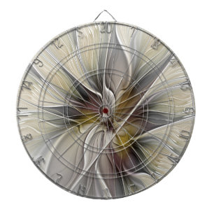 Floral Fractal, Fantasevloer met grondkleuren Dartbord