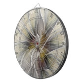 Floral Fractal, Fantasevloer met grondkleuren Dartbord (Voorkant Rechts)