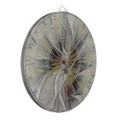 Floral Fractal, Fantasevloer met grondkleuren Dartbord (Voorkant Links)