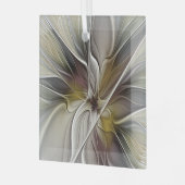 Floral Fractal, Fantasevloer met grondkleuren Glas Ornament (Voorkant links)