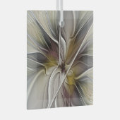 Floral Fractal, Fantasevloer met grondkleuren Glas Ornament (Voorkant Rechts)