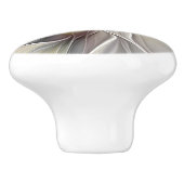 Floral Fractal, Fantasevloer met grondkleuren Keramische Knop (Zijkant)