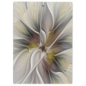 Floral Fractal, Fantasevloer met grondkleuren Klembord (Achterkant)