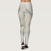 Floral Fractal, Fantasevloer met grondkleuren Leggings (Achterkant)