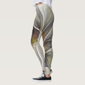 Floral Fractal, Fantasevloer met grondkleuren Leggings (Links)