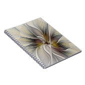 Floral Fractal, Fantasevloer met grondkleuren Notitieboek (Rechterzijde)