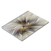 Floral Fractal, Fantasevloer met grondkleuren Notitieboek (Linkerzijde)