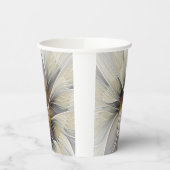 Floral Fractal, Fantasevloer met grondkleuren Papieren Bekers (Links)