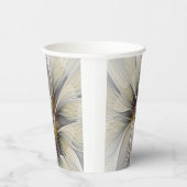 Floral Fractal, Fantasevloer met grondkleuren Papieren Bekers (Rechts)