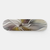 Floral Fractal, Fantasevloer met grondkleuren Persoonlijk Skateboard (Horizontaal)