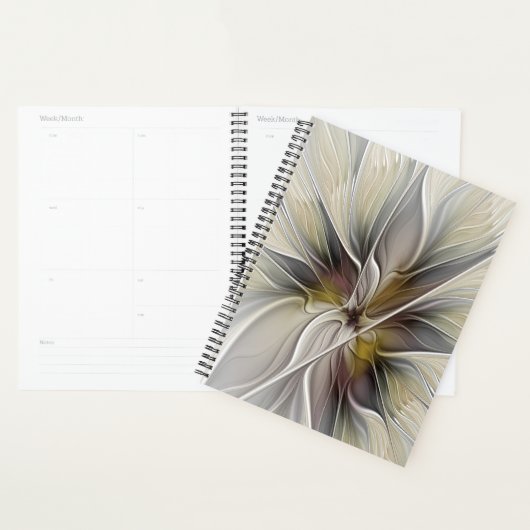Floral Fractal, Fantasevloer met grondkleuren Planner (Display)