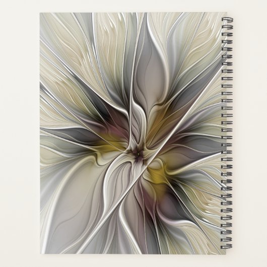 Floral Fractal, Fantasevloer met grondkleuren Planner (Achterkant)