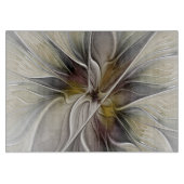 Floral Fractal, Fantasevloer met grondkleuren Snijplank (Voorkant)