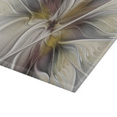 Floral Fractal, Fantasevloer met grondkleuren Snijplank (Hoek)