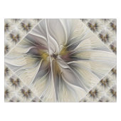 Floral Fractal, Fantasevloer met grondkleuren Tafelkleed (Voorkant (Horizontaal))